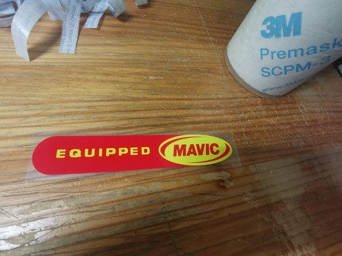 Mavic equipped chainstay decal - mavic,