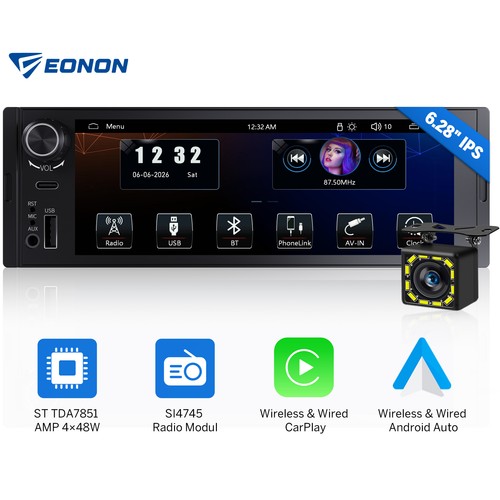 Autoradio eonon x3u 1din - 1din, 6,28"