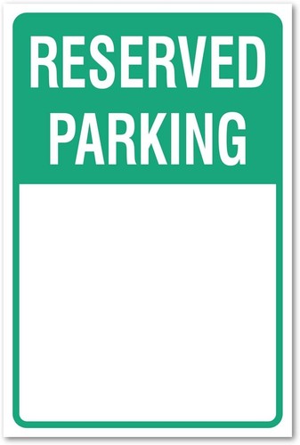 Parcheggio riservato vuoto