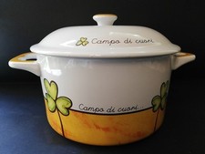 EGAN CAMPO DI CUORI  COCOTTE PIROFILA PORCELLANA ZUPPIERA PENTOLA DA PORTATA