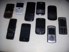 STOCK 10 CELLULARI BLACKBERRY VINTAGE TELEFONI VECCHI LOTTO N. 15+REGALI
