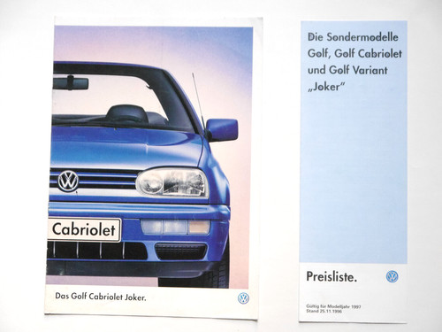 Brochure golf cabriolet - vw,