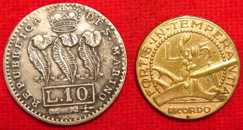 Ricordo moneta lire 1926 - 10,