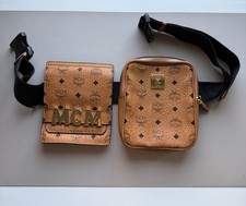 MCM Visetos Cognac Borsa da