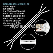 KIT 3 BARRE DA 12/13 LED TV SAMSUNG D3GE-400SMA-R2 D3GE-400SMB-R2 UE40H5303AK