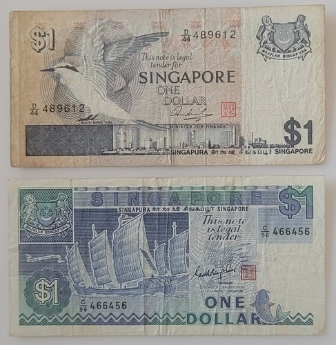 Singapore coppia banconote - -,
