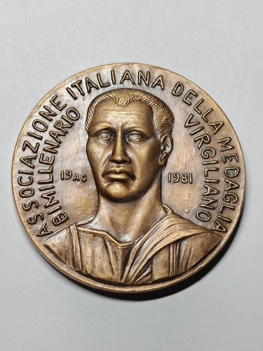 Medaglia bimillenario virgilio - medaglia,