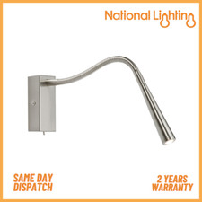 Luce da parete LED per interni MADISON - Lampada da lettura - Collo d'oca cromato spazzolato