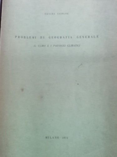 Problemi geografia generale - problemi,