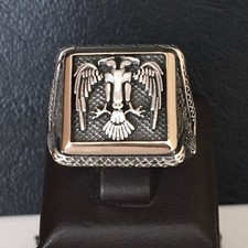 Anello Aquila Argento Sigillo