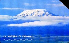G 1596 C&C 3678 SCHEDA TELEFONICA USATA LA NATURA CI CHIAMA KILIMANJARO