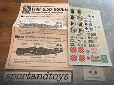 DECALS 1:48 PER FIAT G.50/G50bis REGIA AERONAUTICA SOLO DECALS PERFETTO STATO