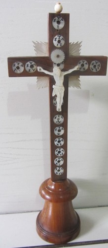 Antico crocifisso madreperla - crocifisso,