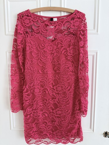Mini abito rosso pizzo - mini,