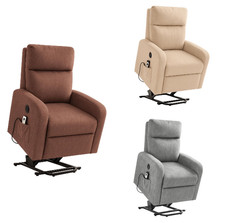 Poltrona Alzapersona Relax Reclinabile Motorizzata Automatica Tessuto 77x74x110