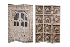 PARAVENTO SEPARE' DIVISORIO IN LEGNO PANNELLO DIVISORE 3 ANTE SEPARATORE