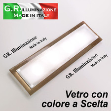 PLAFONIERA MODERNA A LED 4 L. Ø96x25 LAMPADA DA SOFFITTO IN VETRO CUCINA Fucina