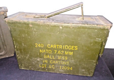 cassetta PORTA MUNIZIONI MILITARE in metallo M 59 7,62 mm NATO