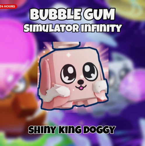 Shiny king doggy bubble - shiny, gum