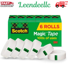 Scotch Magic Tape, 6 Rotoli, Numerose Applicazioni, Invisibile, con Dispenser