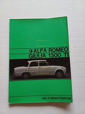 Alfa Romeo Giulia 1300 ti 1969 manuale uso manutenzione libretto originale