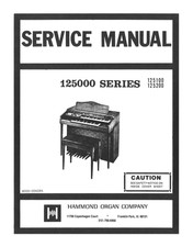 Hammond Romance 125100 125200 Service Manual repair Schematic diagrams Schema