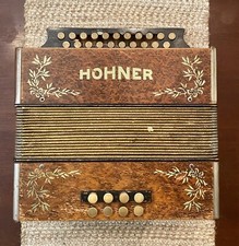 Scatola bottoni fisarmonica vintage Hohner 2 file chiavi di C&F 
