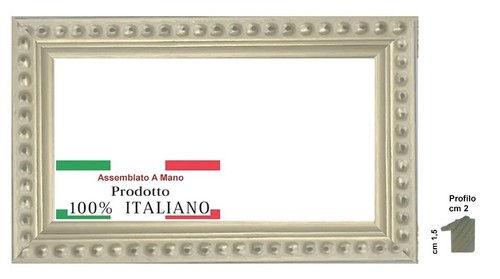 Cornice argento legno - argento,