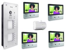KIT VIDEOCITOFONO 4 FAMIGLIE PHILIPS 2 FILI A COLORI VIVAVOCE 7 POLLICI