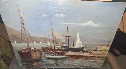 Dipinto olio tavola - ad,