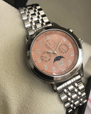 Cavadini Cavallo Calendario Completo Orologio Mondphase Inox Quadrante Salmone