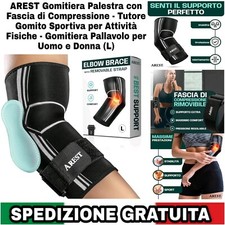 Tutore Epicondilite Gomito Con Fascia Di Compressione Gomitiera Palestra S-M-L