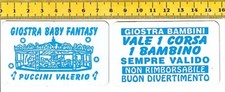 GIOSTRA BABY FANTASY di Puccini Valerio - token card gettone luna park corsa