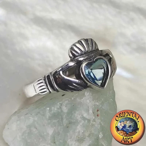 Anello claddagh irlandese con - claddagh,