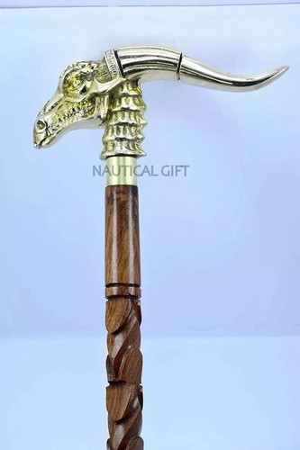 Bastone legno con manico - bastone,