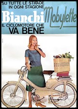 1960ca (1980ca) * Manifesto, Poster Originale "BIANCHI Mobylette - Il Ciclomotor