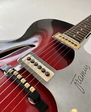 Vintage Framus Hi- Fi-Six 1962 Black Rose Archtop Hollow Body Guitar