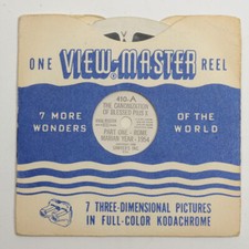 VIEW-MASTER DISCO 410-A THE CANONIZAZION OF BLESSED PLUS X 3D REEL PERFETTO!