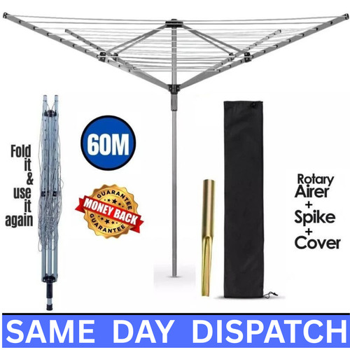 60m rotary airer - 60m, clothes