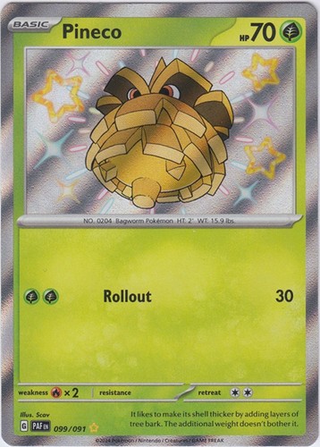 Pokemon tcg pineco paf 099 - pokemon,