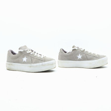 Converse One Star Platform usate numero 38 (SS4162) donna scamosciato grigio