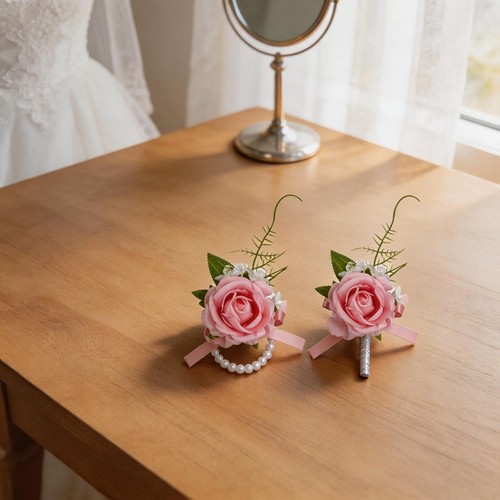 Elegante corsetto rosa seta