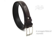 Cintura vera pelle stampa lucertola artigianale regolabile made in italy cm 3,5