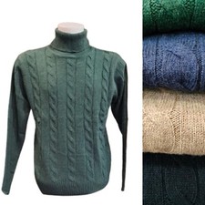 Maglione Uomo DOLCEVITA lavorazione a trecce pesante misto LANA Invernale
