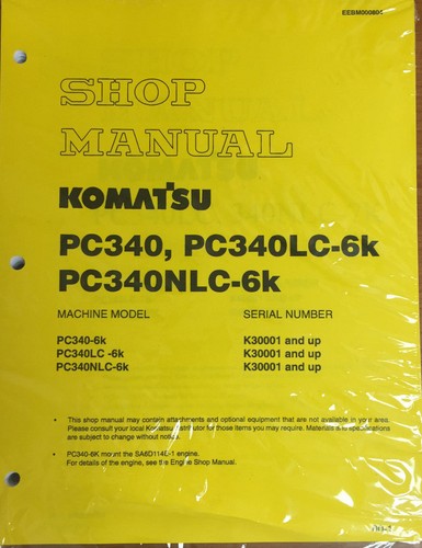 Komatsu pc340 pc340lc 6k - pc340-6k,, pc340lc-6k