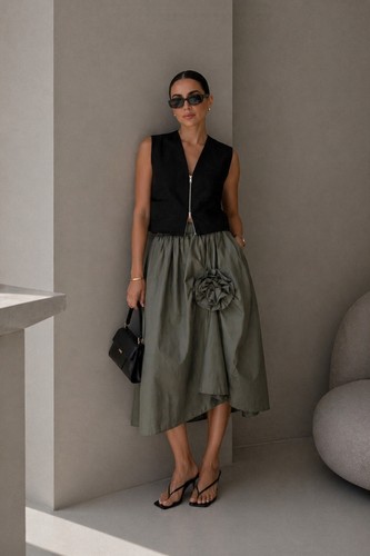 Gonna donna midi con - , fiori