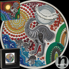 EMU UTINGAT - Australia 2025 - 2 oz argento + colore + finitura anticata - SCATOLA