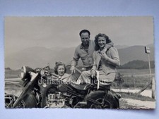 MOTO SIDECAR BMW 1952 vecchia cartolina 1