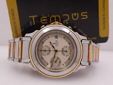 OROLOGIO AUTOMATICO CORUM LES TEMP MECCANIQUE CHRONO ORO 18KT&ACCIAIO SCATOLA&DOCUMENTI ANNI 90