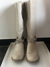 stivali bianchi con brillanti 